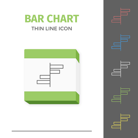 Simple line stroked chart or graph vector iconのイラスト素材