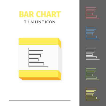 Simple line stroked chart or graph vector iconのイラスト素材