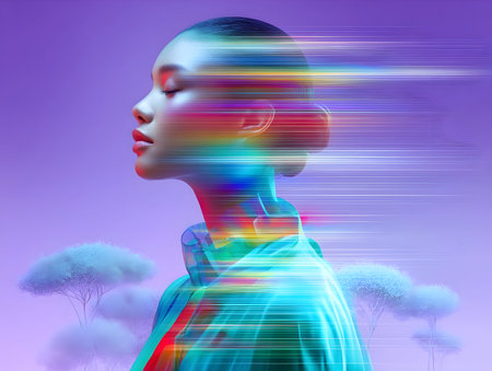 Close-up portrait of a young woman captivating sad eyes conveying a sense of sadness and loneliness, disappointment and sorrow, creates a brightの素材