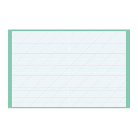 School notebook in oblique line. Vector illustration isolated on white background.のイラスト素材
