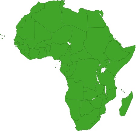 Africa map with countriesのイラスト素材