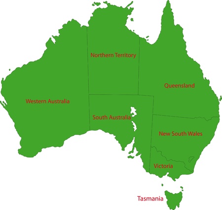 Map of administrative divisions of Australiaのイラスト素材