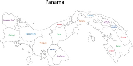 Administrative divisions of Panamaのイラスト素材