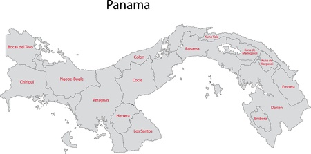 Administrative divisions of Panamaのイラスト素材