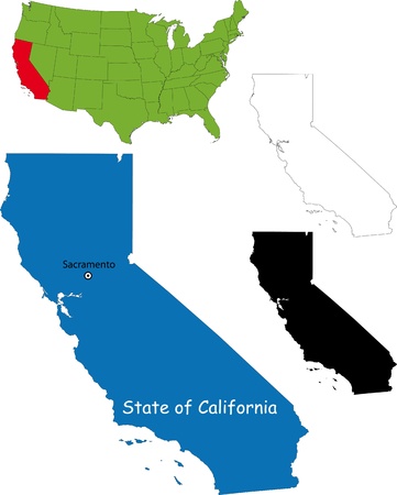 State of California, USAのイラスト素材