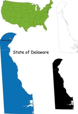 State of Delaware, USAのイラスト素材