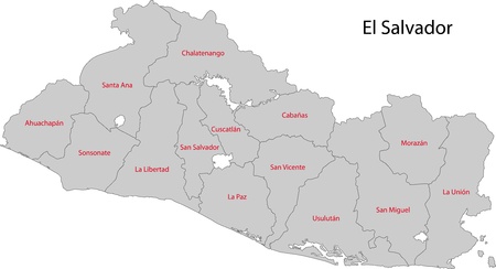 Administrative divisions of El Salvadorのイラスト素材