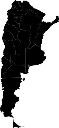 Map of administrative divisions of Argentinaのイラスト素材