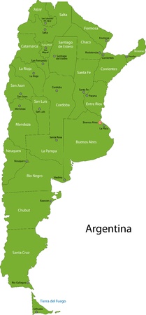 Map of administrative divisions of Argentinaのイラスト素材