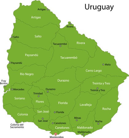 Administrative divisions of Uruguayのイラスト素材