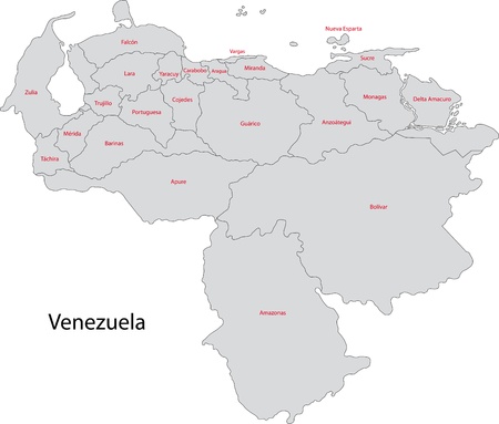 Administrative divisions of Venezuelaのイラスト素材