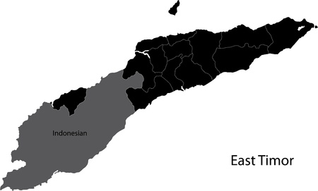 East Timor mapのイラスト素材