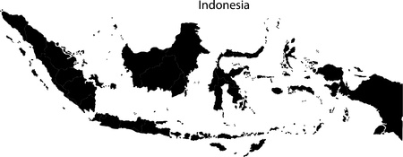 Indonesia mapのイラスト素材