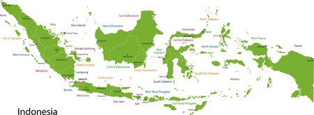 Map of administrative divisions of Indonesiaのイラスト素材