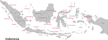 Map of administrative divisions of Indonesiaのイラスト素材