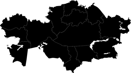 Kazakhstan mapのイラスト素材