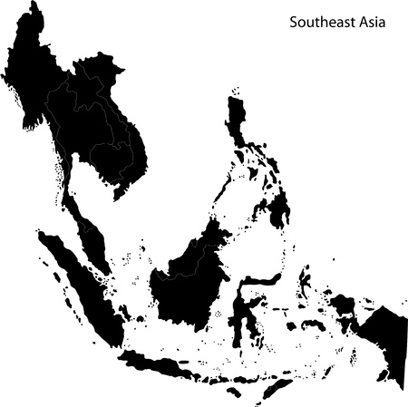 Map of Southeastern Asiaのイラスト素材