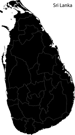 Sri Lanka mapのイラスト素材