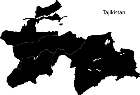 Tajikistan mapのイラスト素材