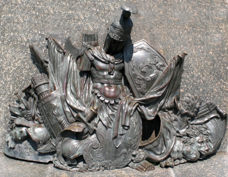 Memorial of the fallen soldiers on the marble background のeditorial素材