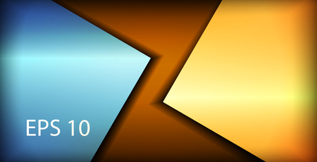 Artwork design of vector background with space for text and message with blue yellow and orange elementsのイラスト素材