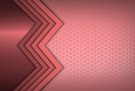 Light pink abstract background made of honeycomb with lines in shape of letter Mのイラスト素材