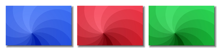 Set of three backgrounds in RGB colors made of overlap petals of each overのイラスト素材