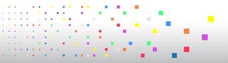 Background made of different colored squares in horizontal move on gray backdropのイラスト素材