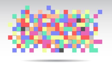 Background made of different colored squares in abstract formのイラスト素材