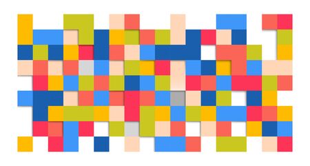Background made of different colored squares in abstract simple formのイラスト素材
