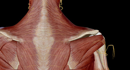 The brachial plexus is a network of nerves formed by the anterior rami of the lower four cervical nerves and first thoracic nerve 3D renderingの写真素材