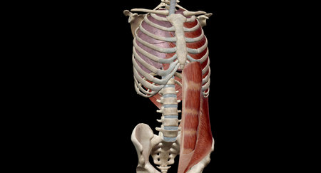The rib cage muscles, including the intercostals, the parasternals, the scalene and the neck muscles, mostly act on the upper part of the rib cage and are both inspiratory and expiratory. 3D renderingの写真素材