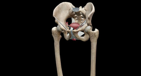 The components of the vulva are the mons pubis, labia majora, labia minora, clitoris, vestibular bulbs, vulva vestibule, Bartholin's glands, Skene's glands, urethra, and vaginal opening. 3D renderingの写真素材