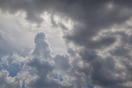 Dramatic sky with the stormy clouds