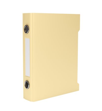 Closed file folder isolated on white (3d render)の写真素材
