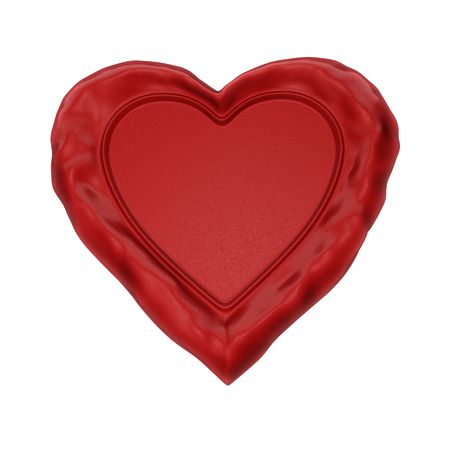 Hearth style wax seal (3d render)の写真素材
