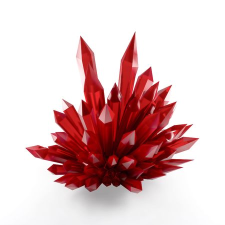 Red massive crystalの写真素材