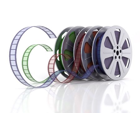 Cinema film reelsの写真素材