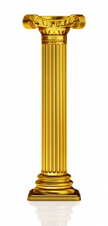 Golden 3d column の写真素材