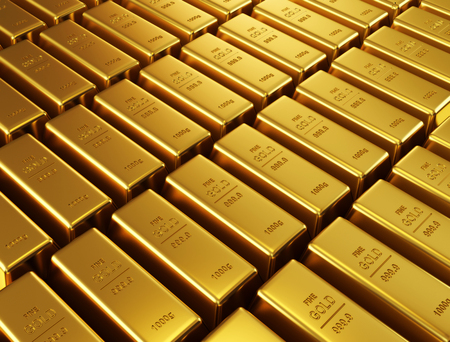 gold barsの写真素材