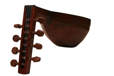 Ukrainian national instrument-Kobza. It is isolated on a white backgroundの写真素材