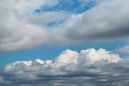 Clouds above city after a strong thunder-storm