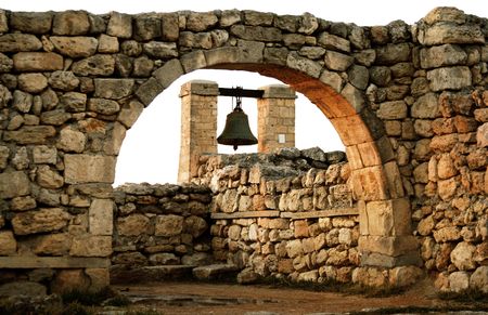 series-kinds of ancient Chersonese in beams of a declineの写真素材