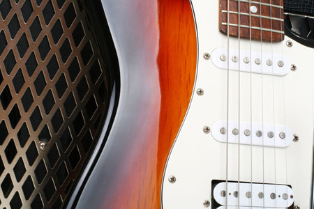 Series. guitar amplifier and electricguitar