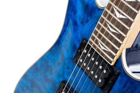 Series. electric guitar isolated on white background