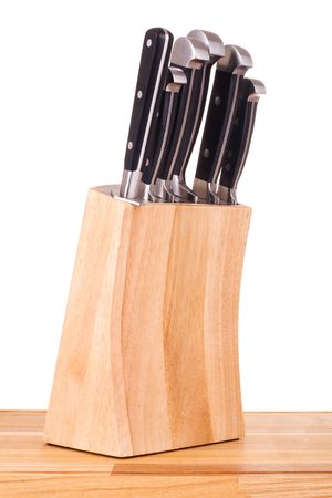 Series. Set of kitchen knifes isolated on whiteの写真素材