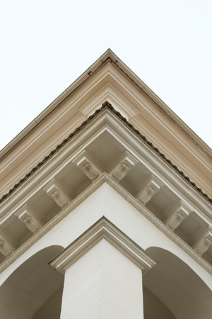 series. Images of facades of city buildings