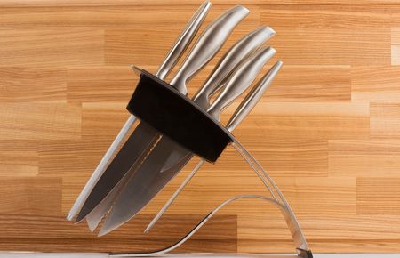 The big series of images of kitchen ware. Knife setの写真素材