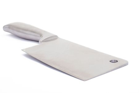 Series. meat cleaver isolated over white backgroundの写真素材