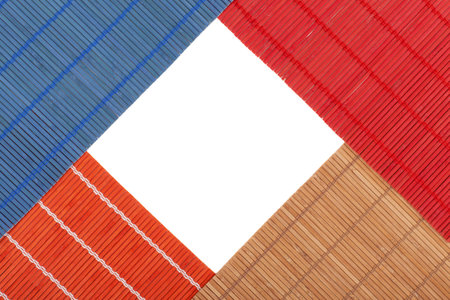 series. Colourful bamboo rugs in the Chinese style